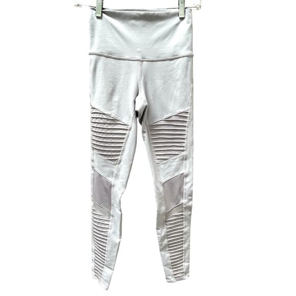 Alo‎ High Waist Moto Legging Dove Grey Extra Small XS - Picture 1 of 5
